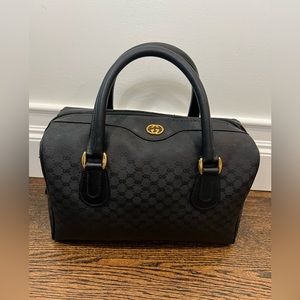 Gucci Vintage Black Boston Bag
